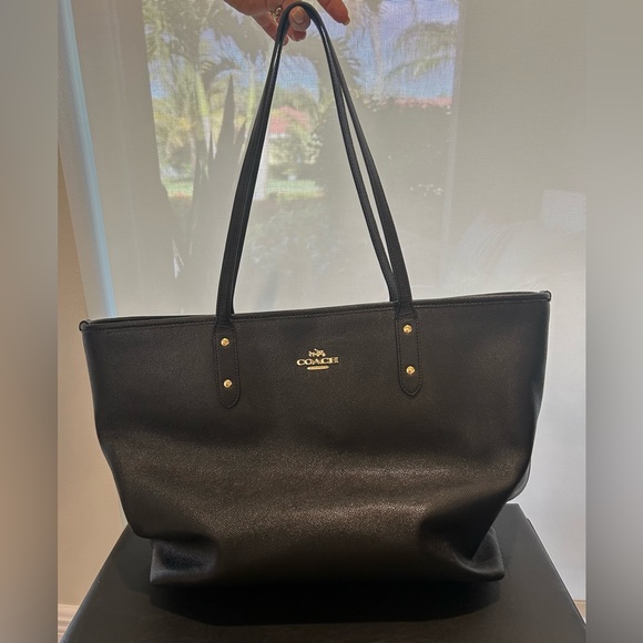 Coach Zip Top Tote - Black - Picture 1 of 5